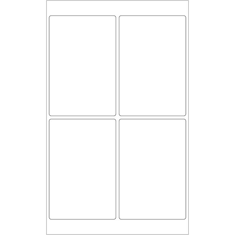 Tape Logic Laser Labels, Rectangle, 4" x 6", White, 400/Case (LL130) image 1