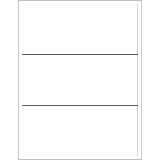 Tape Logic® Laser Labels, Rectangle, 8" x 3 1/2", White, 300/Case