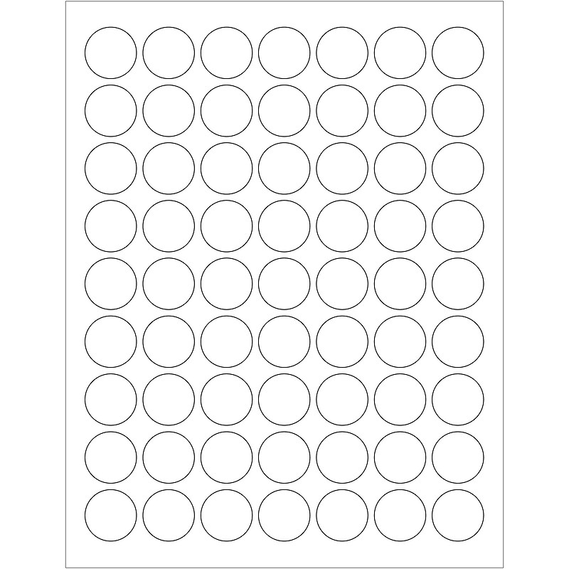 Tape Logic® Removable Circle Laser Labels, 1", White, 6300/Case (LL295) image 1