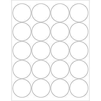 Tape Logic® Laser Labels, 2" Circle, White, 2000/Case (LL145)