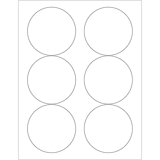 NUMBERS 130 STICKERS Sequential, Large 3-1/3 Circle Labels