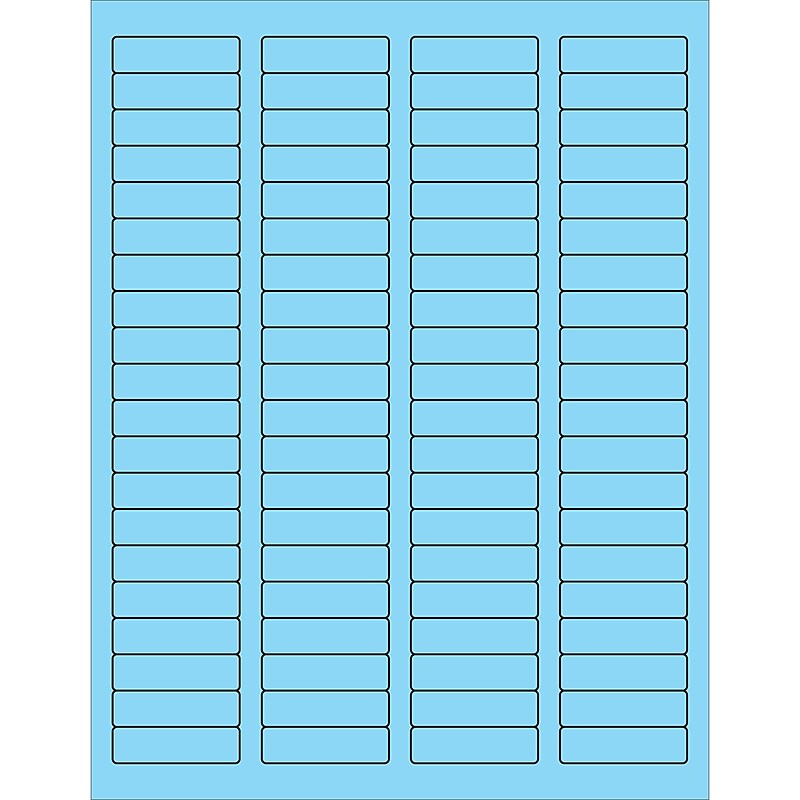 Tape Logic® Rectangle Laser Labels, 1 3/4" x 1/2", Pastel Blue, 8000/Case (LL170BE) image 1