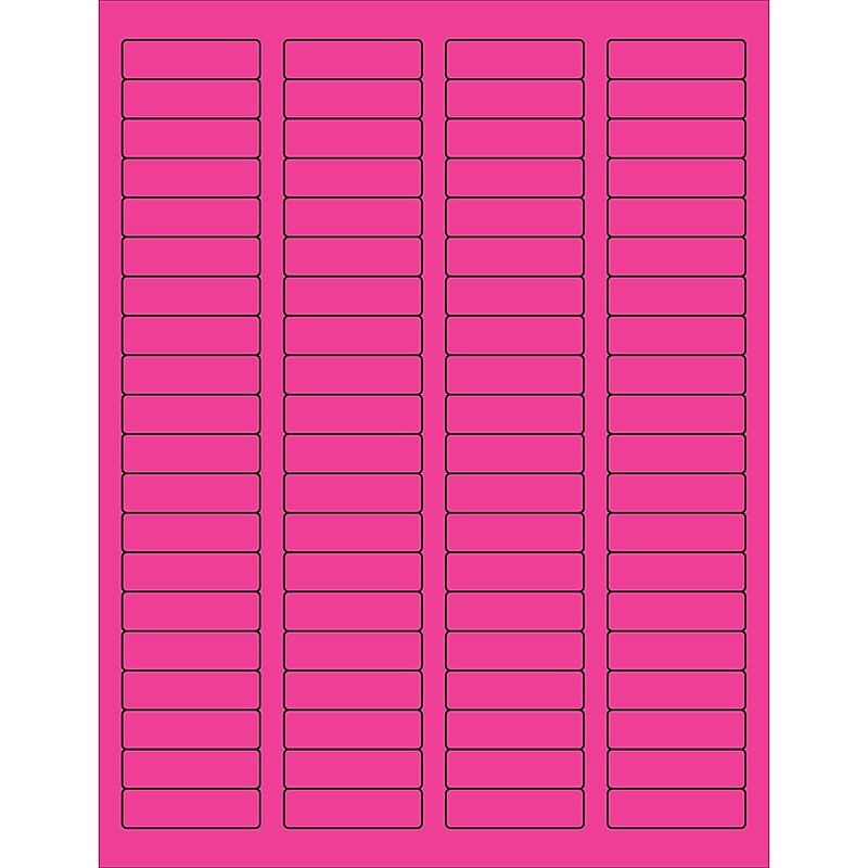 Tape Logic® Rectangle Laser Labels, 1 3/4" x 1/2", Fluorescent Pink, 8000/Case (LL170PK) image 1