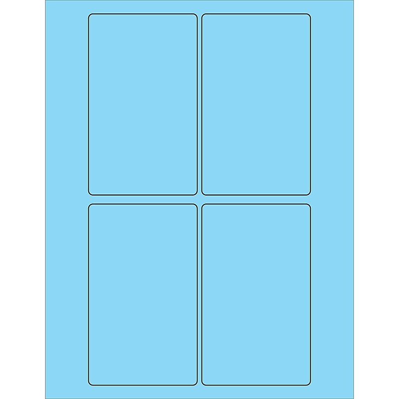 Tape Logic® Rectangle Laser Labels, 3" x 5", Pastel Blue, 400/Case (LL175BE) image 1