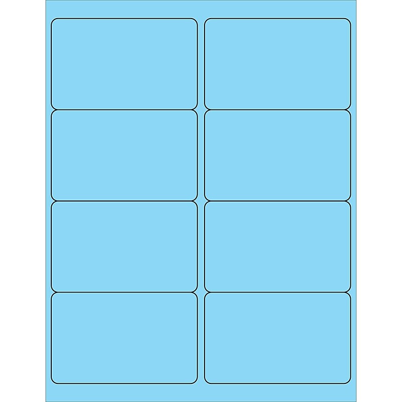 Tape Logic® Rectangle Laser Labels, 4" x 2 1/2", Pastel Blue, 800/Case (LL179BE) image 1