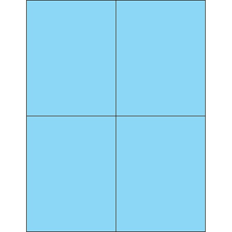 Tape Logic® Rectangle Laser Labels, 4 1/4" x 5 1/2", Pastel Blue, 400/Case (LL183BE) image 1