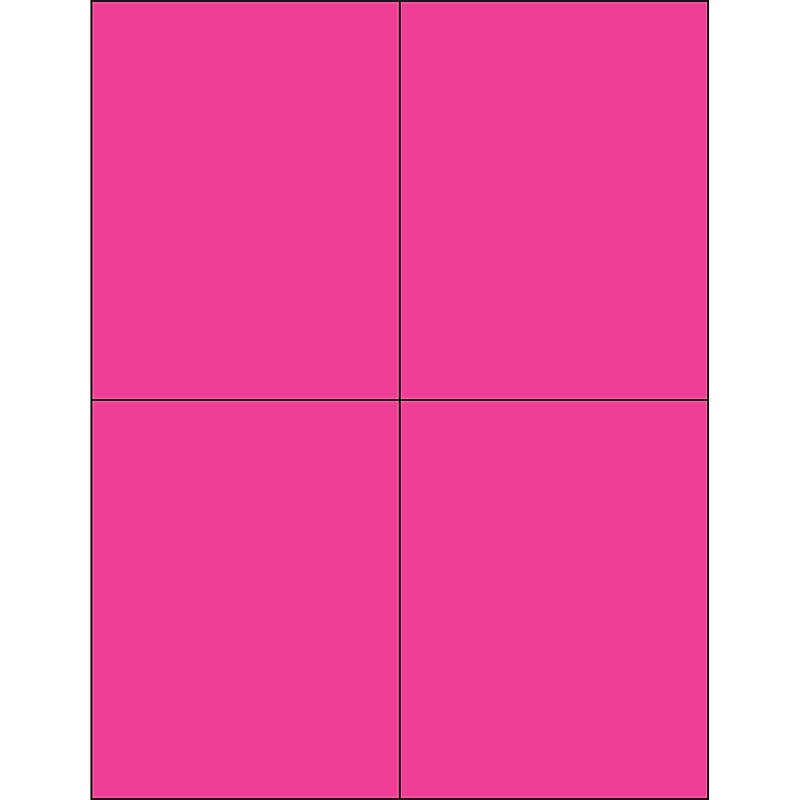 Tape Logic® Rectangle Laser Labels, 4 1/4" x 5 1/2", Fluorescent Pink, 400/Case (LL183PK) image 1