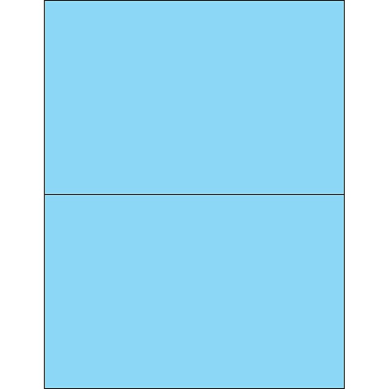 Tape Logic® Rectangle Laser Labels, 8 1/2" x 5 1/2", Pastel Blue, 200/Case (LL184BE) image 1
