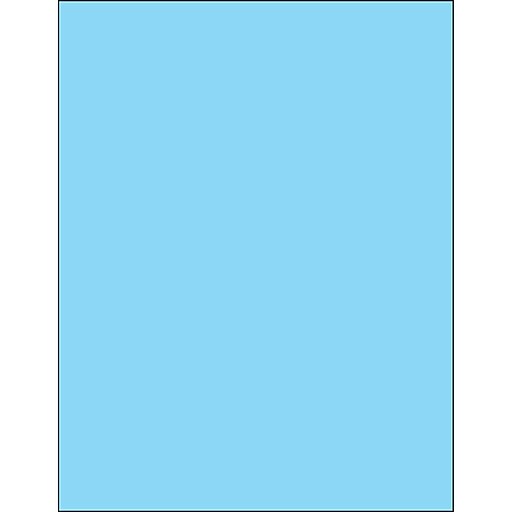 Tape Logic® Rectangle Laser Labels, 8 1/2" x 11", Pastel Blue, 100/Case