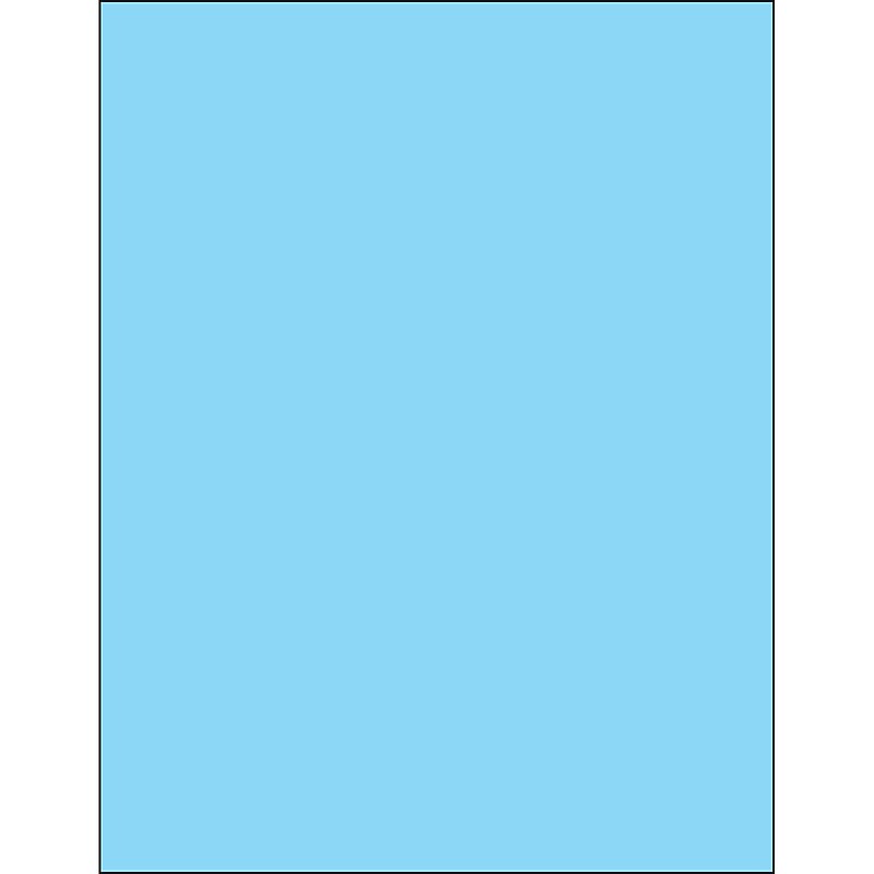 Tape Logic® Rectangle Laser Labels, 8 1/2" x 11", Pastel Blue, 100/Case (LL185BE) image 1