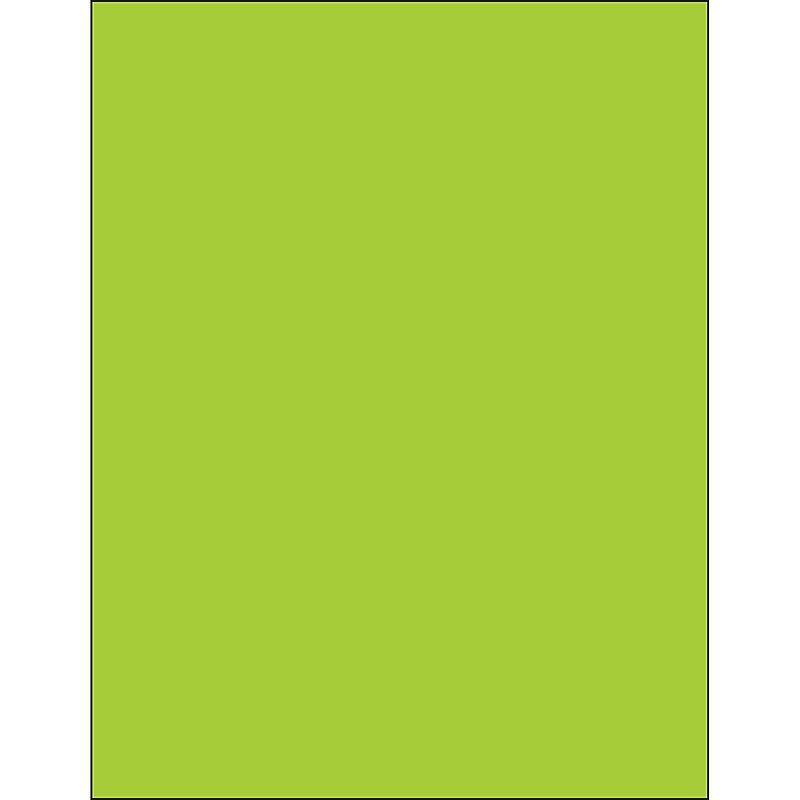 Tape Logic® Rectangle Laser Labels, 8 1/2" x 11", Fluorescent Green, 100/Case (LL185GN) image 1
