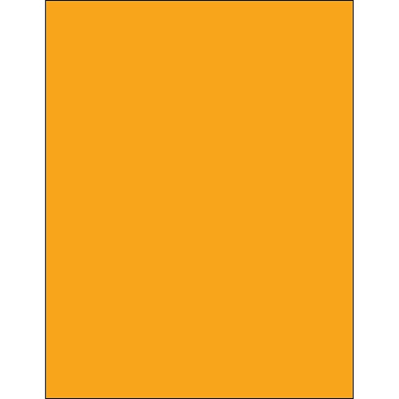 Tape Logic® Rectangle Laser Labels, 8 1/2" x 11", Fluorescent Orange, 100/Case (LL185OR) image 1