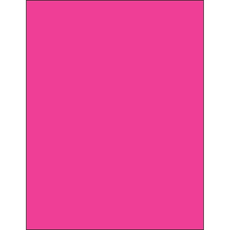Tape Logic® Rectangle Laser Labels, 8 1/2" x 11", Fluorescent Pink, 100/Case (LL185PK) image 1
