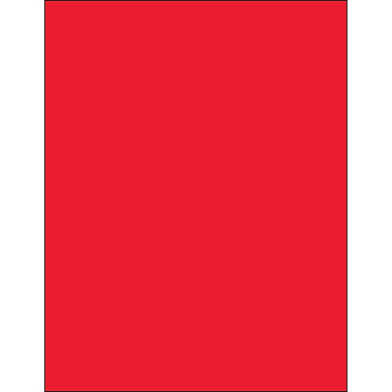 Tape Logic® Rectangle Laser Labels, 8 1/2" x 11", Fluorescent Red, 100/Case (LL185RD) image 1