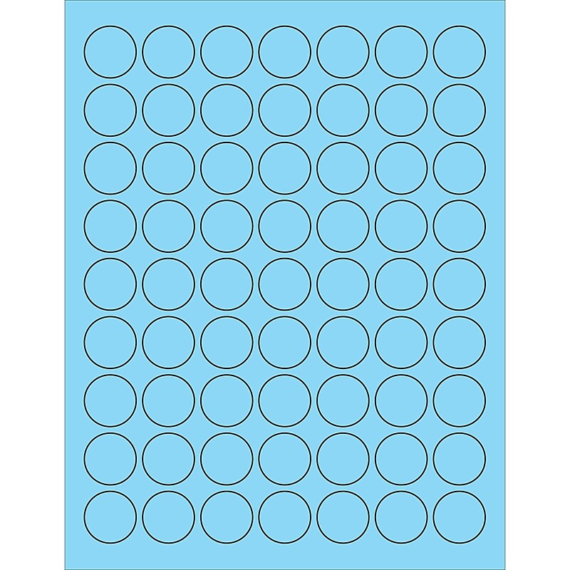 Tape Logic® Circle Laser Labels, 1", Pastel Blue, 6300/Case (LL191BE) image 1