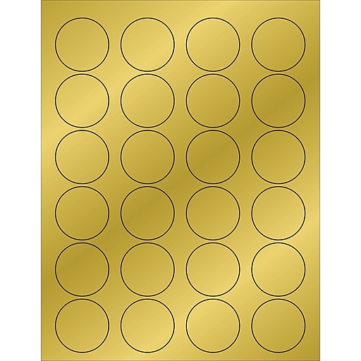Tape Logic® Foil Circle Laser Labels, 1 5/8