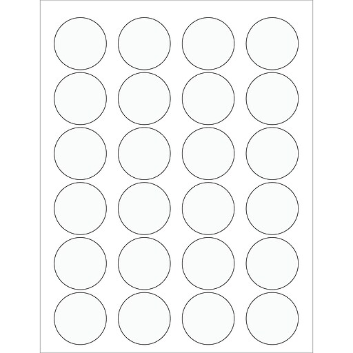 Tape Logic® Circle Laser Labels, 1 5/8", Clear, 2400/Case (LL231CL