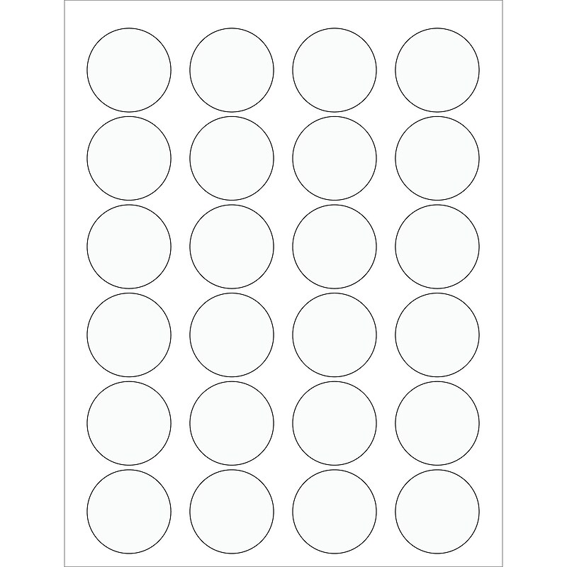 Tape Logic® Circle Laser Labels, 1 5/8", Clear, 2400/Case (LL231CL) image 1