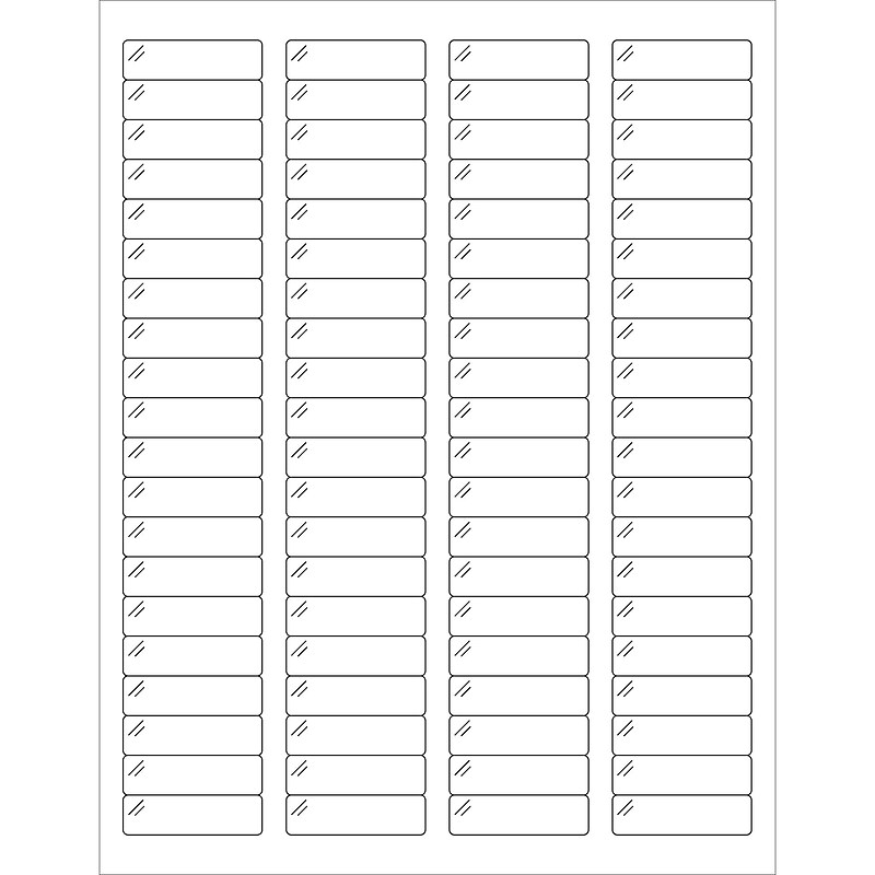 Tape Logic® Rectangle Laser Labels, 1 3/4" x 1/2", Crystal Clear, 8000/Case (LL235CC) image 1