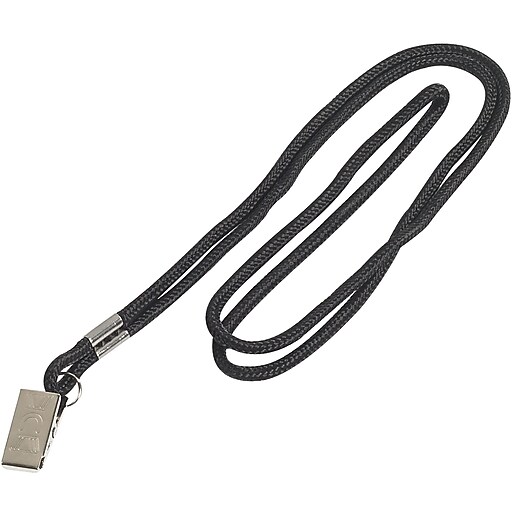 Standard Lanyard with Clip, 38", Black, 24/Case (LY110) at Staples