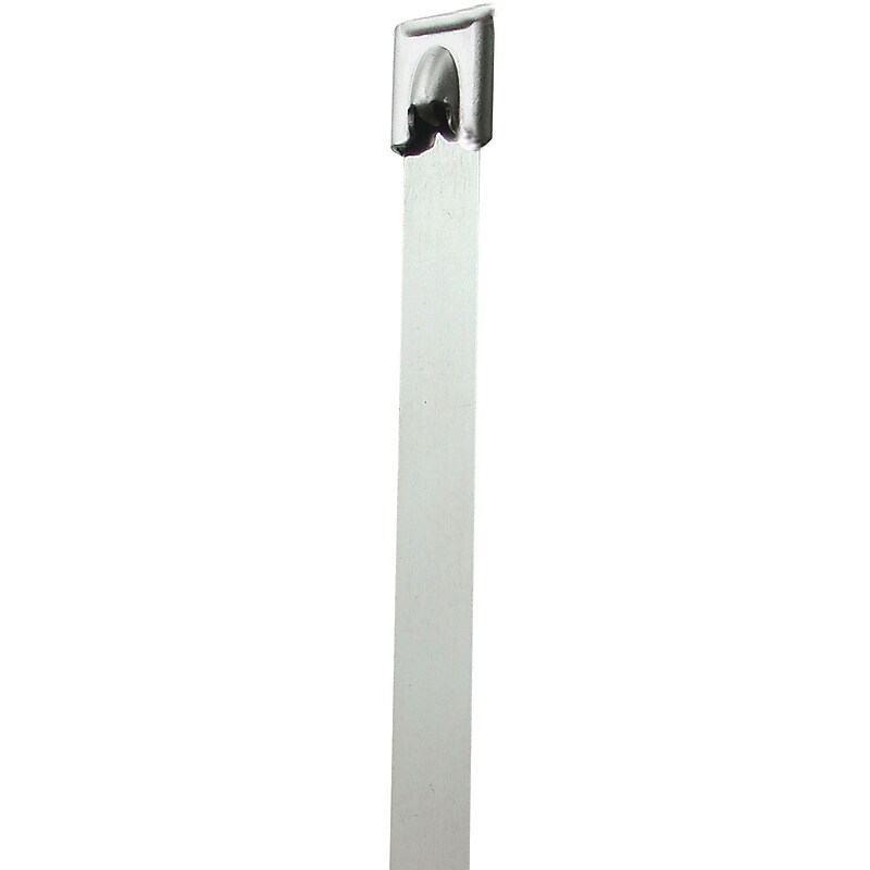 Stainless Steel Cable Ties, 150#, Silver, 20", 100/Case (CTSS2018) image 1
