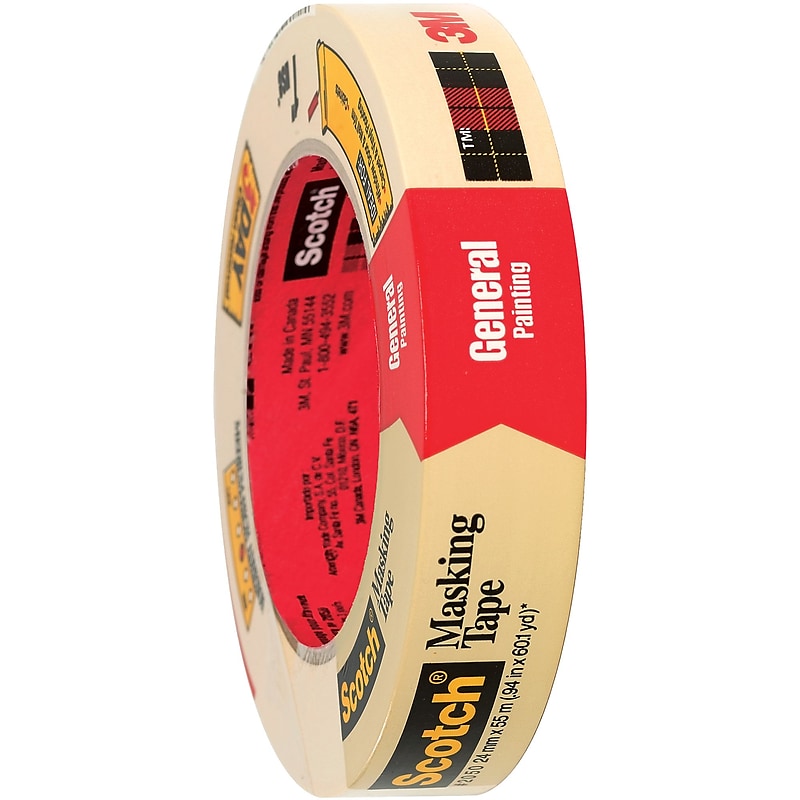 3M™ Scotch  2050 Masking Tape, 1" x 60 yds., Natural, 12/Case (T935205012PK) image 1