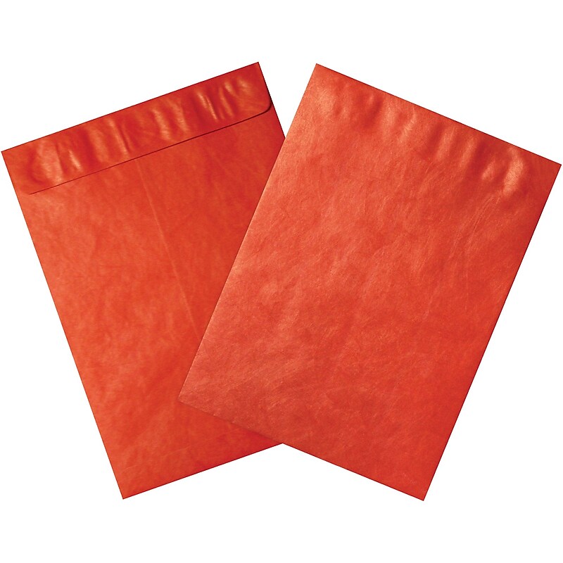 Partners Tyvek Partners Brand Envelopes, 12" x 15 1/2", Red, 100/Case (TYC1215R) image 1