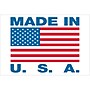 Tape Logic Labels, "Made in U.S.A.", 2" x 3", Red/White/Blue, 500/Roll (USA305)~#|#~m004079062_sc7