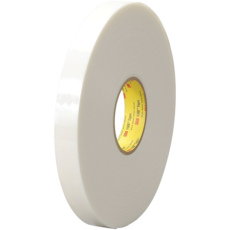 3M 4951 VHB™ Tape, 45.0 Mil, 1" x 5 yds., White, 1/Case (VHB495101R) image 1