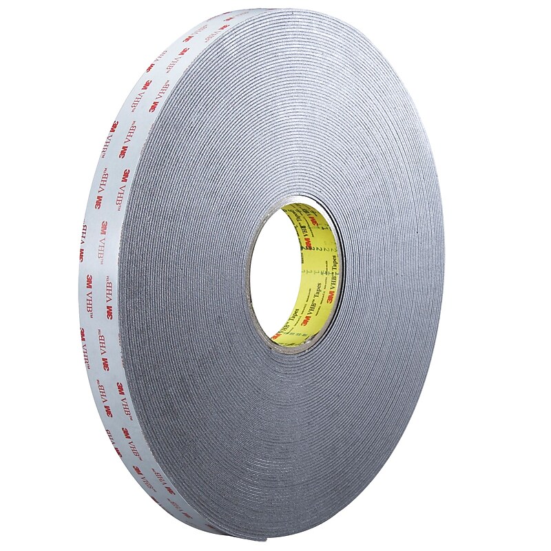3M 5962 VHB™ Tape, 62.0 Mil, 1" x 5 yds., Black, 1/Case (VHB596201R) image 1