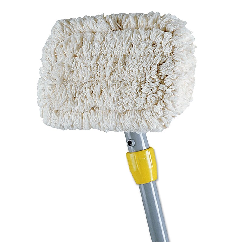 Rubbermaid Commercial Wall Washer Kit, White Cotton Pads, 9w X 5d, 60" Handle, Grey Handle image 1