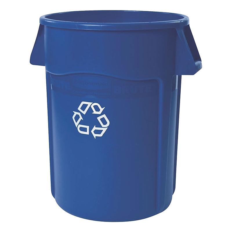 Rubbermaid Commercial Brute Round Recycling Container, Blue, 44 Gal., (FG264307BLUE) image 1