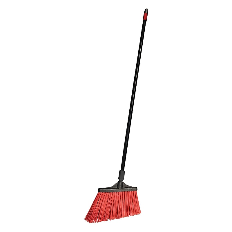O-Cedar® Maxi-Angler Broom, Polypropylene Bristles, 56" Handle, Black, 6/CT image 1