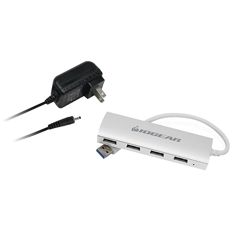 Iogear  4-Port USB 3.0 Hub, White (GUH304P) image 1