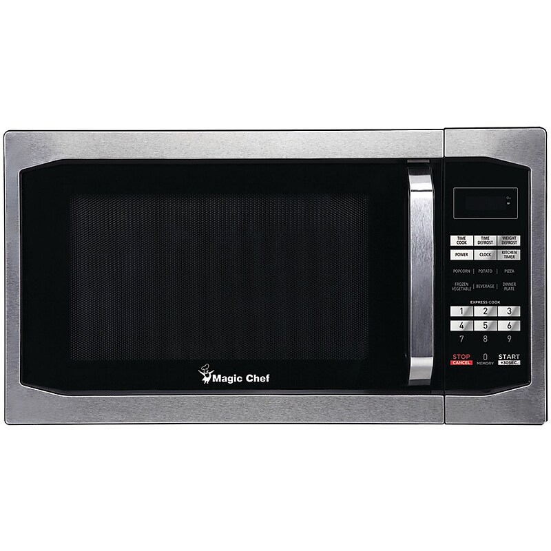 Magic Chef 1.6 Cubic-ft Countertop Microwave, Stainless Steel (MCM1611ST) image 1