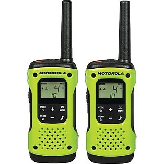 Motorola Talkabout T600 Two Way Radios, Neon Green/Black, 2/Pack