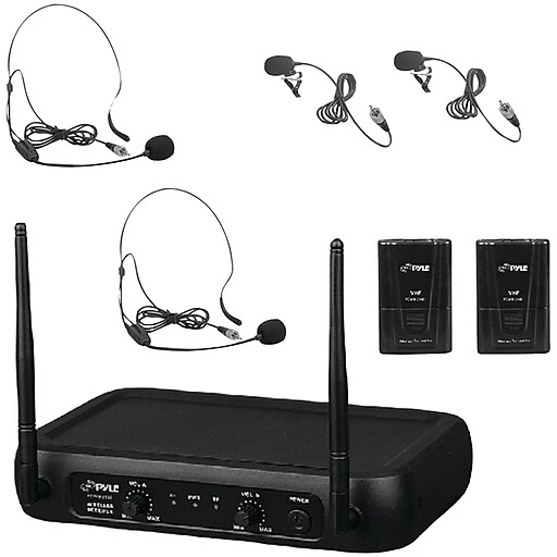 Pyle Pro PDWM2145 VHF FixedFrequency Wireless Microphone System Staples