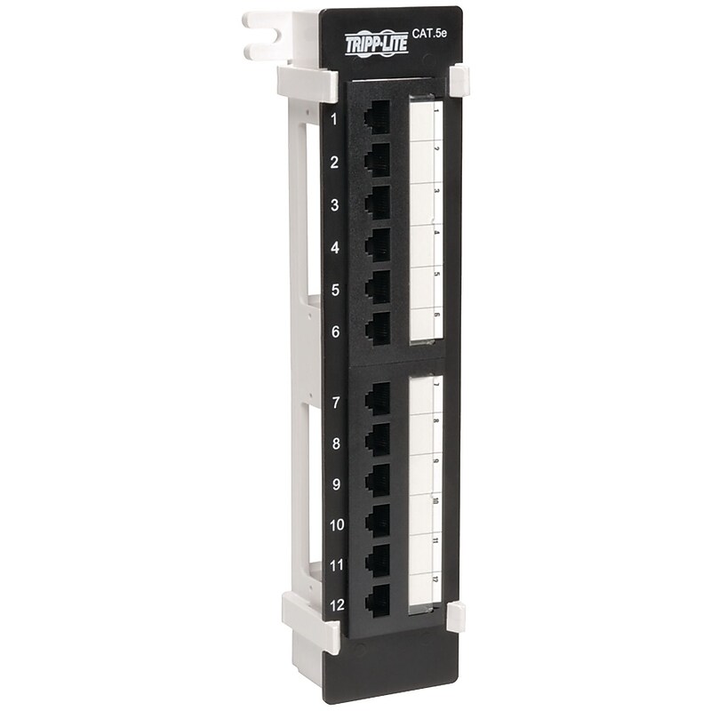Tripp Lite Wall Mount Cat5e Patch Panel 568B, RJ45 Ethernet, patch panel image 1