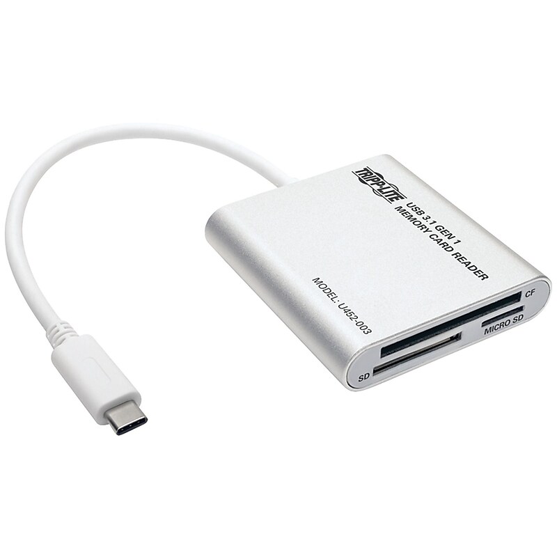 Tripp Lite USB-C Gen 1 Multi-Drive Smart-Card Flash-Memory Media Reader/Writer image 1