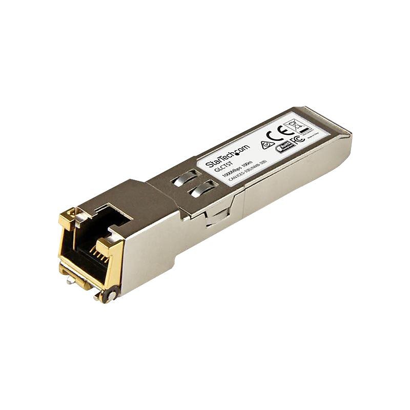 StarTech.com® RJ45 Hot-Pluggable SFP (mini-GBIC) Transceiver (GLCTST) image 1