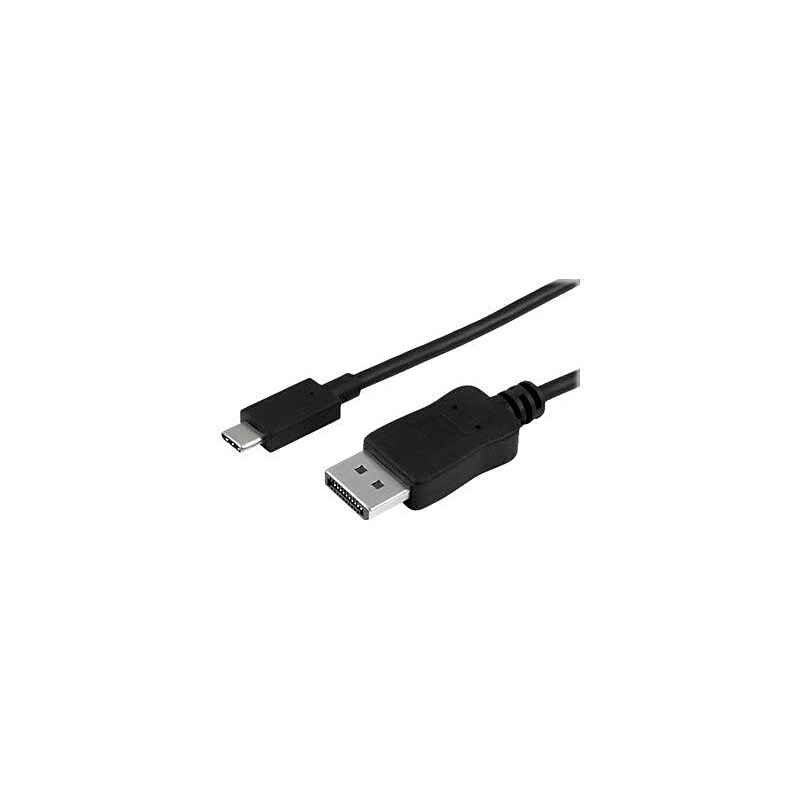 StarTech® CDP2DPMM6B 6' USB-C to DisplayPort Adapter Cable, Black image 1