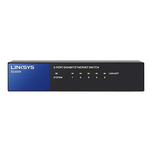 Linksys™ SE3005 5-Port Unmanaged Gigabit Ethernet Switch at Staples