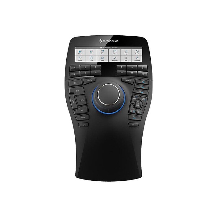 3Dconnexion SpaceMouse Enterprise Ambidextrous USB Mouse, Black
