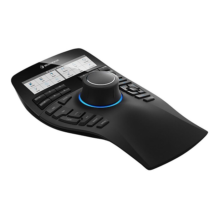 3Dconnexion SpaceMouse Enterprise Ambidextrous USB Mouse, Black