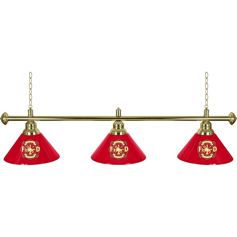 Fire Fighter 3 Shade Billiard Pool Table Lamp (FF603) image 1