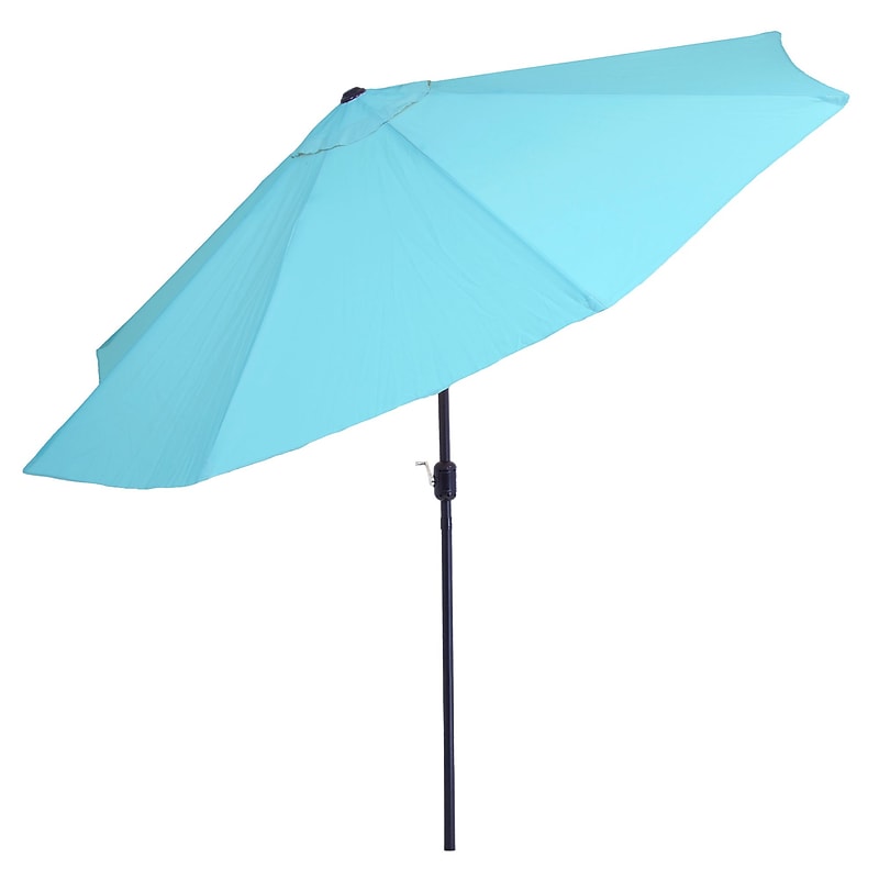 Pure Garden 10 Foot Aluminum Patio Umbrella with Auto Tilt, Blue (M150002) image 1