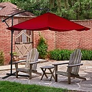 Pure Garden Offset 10' Aluminum Hanging Patio Umbrella - Red (M150009)