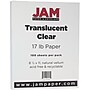 JAM Paper 8.5" x 11" Translucent Clear Vellum Paper, 17 lbs., 70 Brightness, 100 Sheets/Pack (1379)~#|#~m004089614_sc7