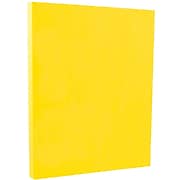 JAM Paper 65 lb. Cardstock Paper, 8.5" x 11", Yellow, 50 Sheets/Pack (104018)