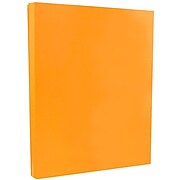 JAM Paper® Colored 65lb Cardstock, 8.5 x 11 Coverstock, Ultra Orange, 50 Sheets/Pack (151027)